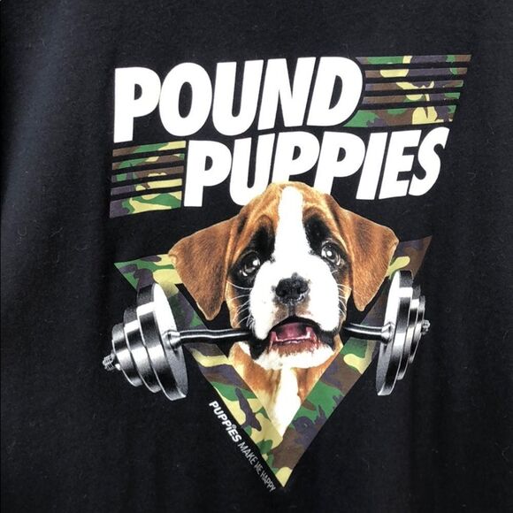Men’s Pound puppies black graphic T-shirt, sz L - Picture 5 of 5